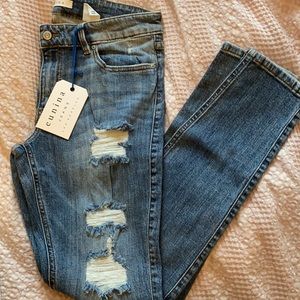Eunina Distressed Low Rise Skinny Jeans